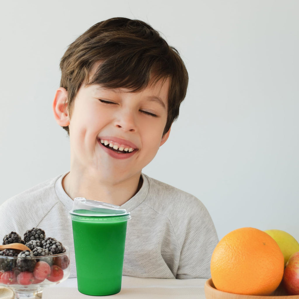 L LIKED 12oz Kids Sippy Cups – 20 Count, 4 Colors, Spill-Proof, BPA-Free, Reusable