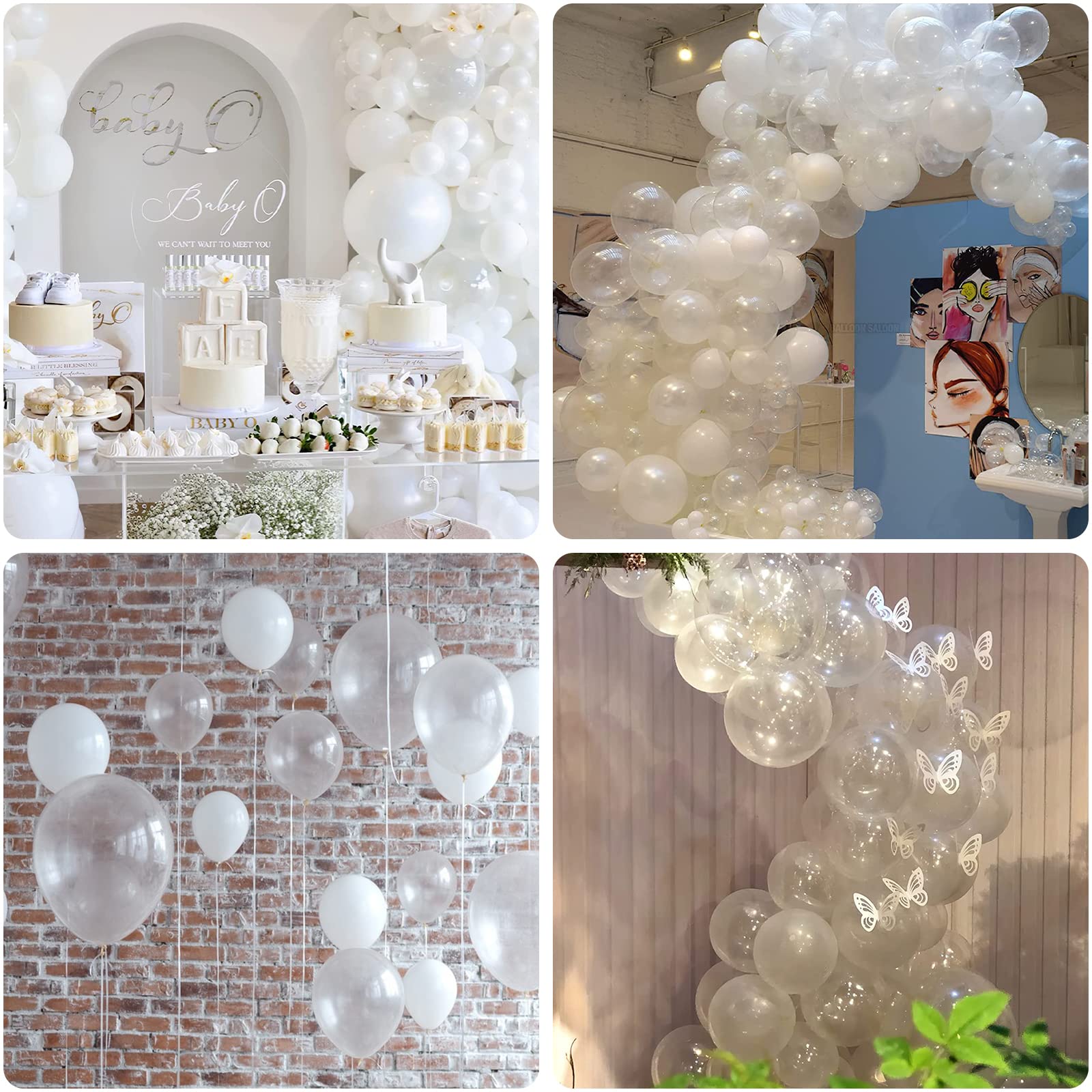Labeol Clear Balloons Kit – 151PCS 18/12/10/5 Inch Balloon Garland Arch for Party Decor