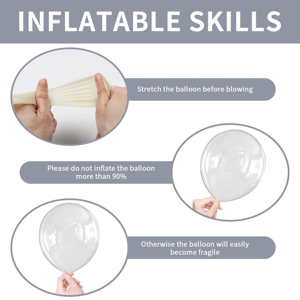 Labeol Clear Balloons Kit – 151PCS 18/12/10/5 Inch Balloon Garland Arch for Party Decor