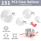 Labeol Clear Balloons Kit – 151PCS 18/12/10/5 Inch Balloon Garland Arch for Party Decor