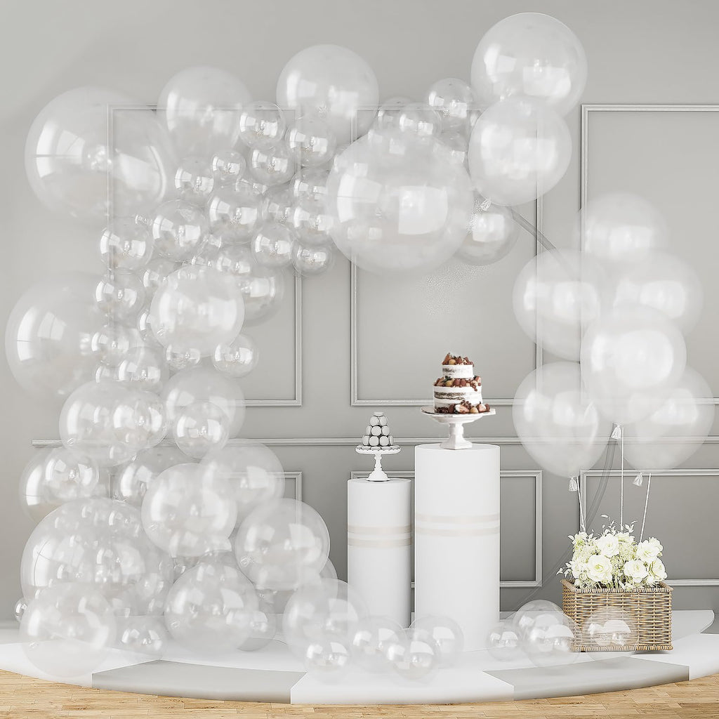 Labeol Clear Balloons Kit – 151PCS 18/12/10/5 Inch Balloon Garland Arch for Party Decor