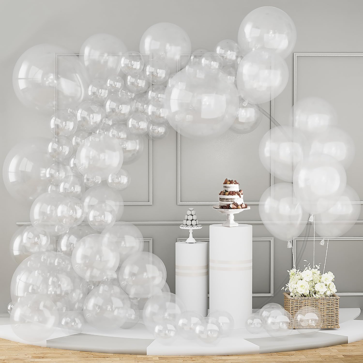 Labeol Clear Balloons Kit – 151PCS 18/12/10/5 Inch Balloon Garland Arch for Party Decor