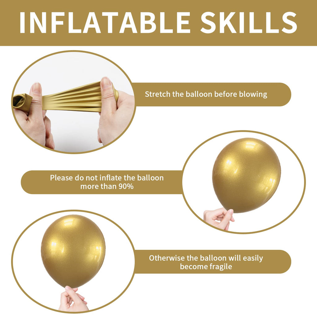 Labeol Metallic Gold Balloons Kit – 139 Pcs Chrome Gold Balloon Garland Arch (18/12/10/5 in)