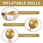 Labeol Metallic Gold Balloons Kit – 139 Pcs Chrome Gold Balloon Garland Arch (18/12/10/5 in)