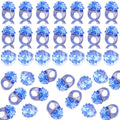 LACGO 60 PCS Halloween LED Flashing Bumpy Rings – Blue Light Jelly Glow Party Favors