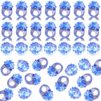 LACGO 60 PCS Halloween LED Flashing Bumpy Rings – Blue Light Jelly Glow Party Favors