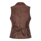 WS-12 - Women's Tweed Suit Blazer Trousers Waistcoat Herringbone Wool Rust Brown