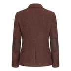 WS-12 - Women's Tweed Suit Blazer Trousers Waistcoat Herringbone Wool Rust Brown