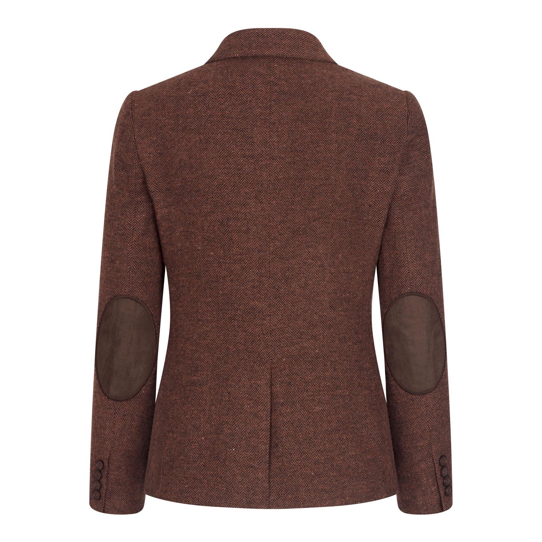 WS-12 - Women's Tweed Suit Blazer Trousers Waistcoat Herringbone Wool Rust Brown