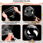 Lagarto Clear Balloons for Stuffing – 12 Pack, 20in Transparent TPU Glossy Bubble Balloons