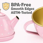 Lajeje Tea Party Set for Girls – 46-Piece Bunny Teapot Pretend Play Kit