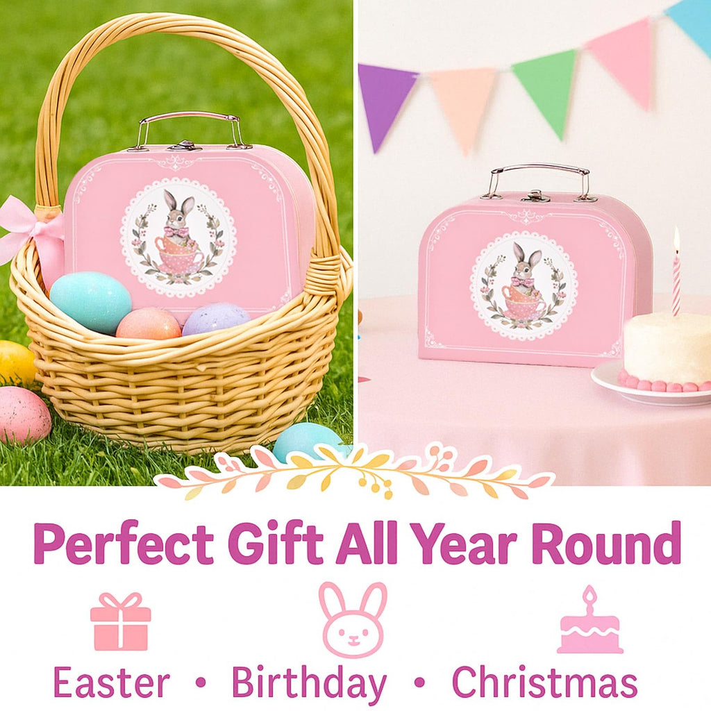 Lajeje Tea Party Set for Girls – 46-Piece Bunny Teapot Pretend Play Kit