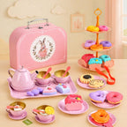 Lajeje Tea Party Set for Girls – 46-Piece Bunny Teapot Pretend Play Kit