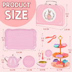 Lajeje Tea Party Set for Girls – 46-Piece Bunny Teapot Pretend Play Kit