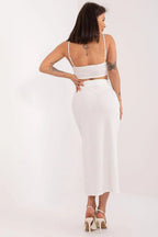 Lakerta casual looks ribbed fabric skirt