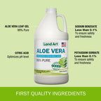 Land Art Pure Aloe Vera Juice Unflavored – 99.7% Organic, Cold-Processed, 64 oz Pack of 2