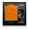 Lando Norris Signed McLaren F1 Shirt Elite Frame