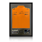 Lando Norris Signed McLaren F1 Shirt Premium Frame