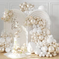LANGASQUE Pearl White Balloon Arch Kit 101Pcs | Double Stuffed Balloons for Weddings & Parties