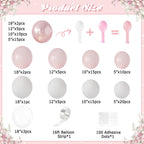 LANGASQUE Pink Balloon Arch Kit – 108pcs Double Stuffed Balloons for Weddings & Parties