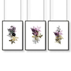 Set of 3 Wall Art – Large Floral Prints for Living Room