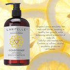 Laritelle Organic Shampoo 17 oz + Conditioner 16 oz | Prevents Hair Loss, Promotes Hair Growth | Argan Oil, Rosemary, Ginger & Cedarwood