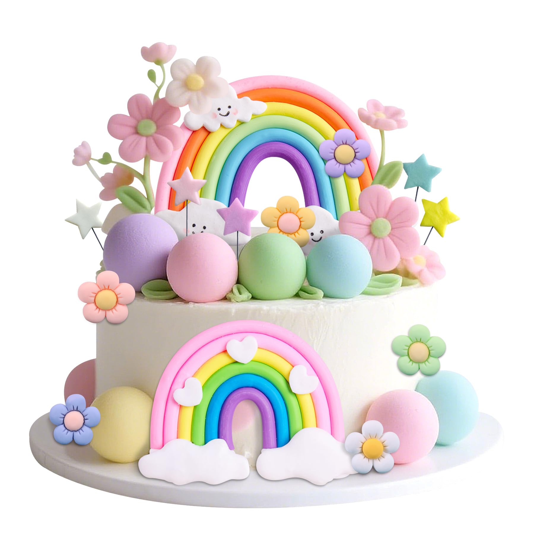 LAST HOE DOWN Rainbow Cake Topper – Boho Pastel Party Decor