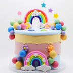 LAST HOE DOWN Rainbow Cake Topper – Boho Pastel Party Decor