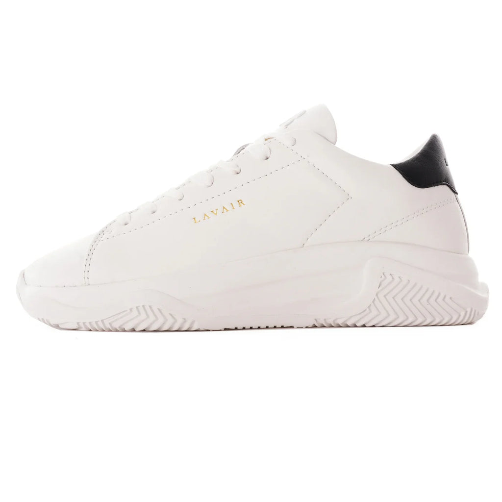 UK 5 Lavair Linear 2.0 White Black Chunky Leather Women Trainers – EU 38