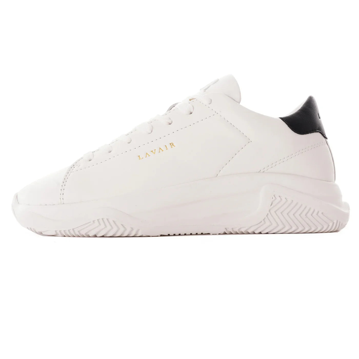 UK 5 Lavair Linear 2.0 White Black Chunky Leather Women Trainers – EU 38