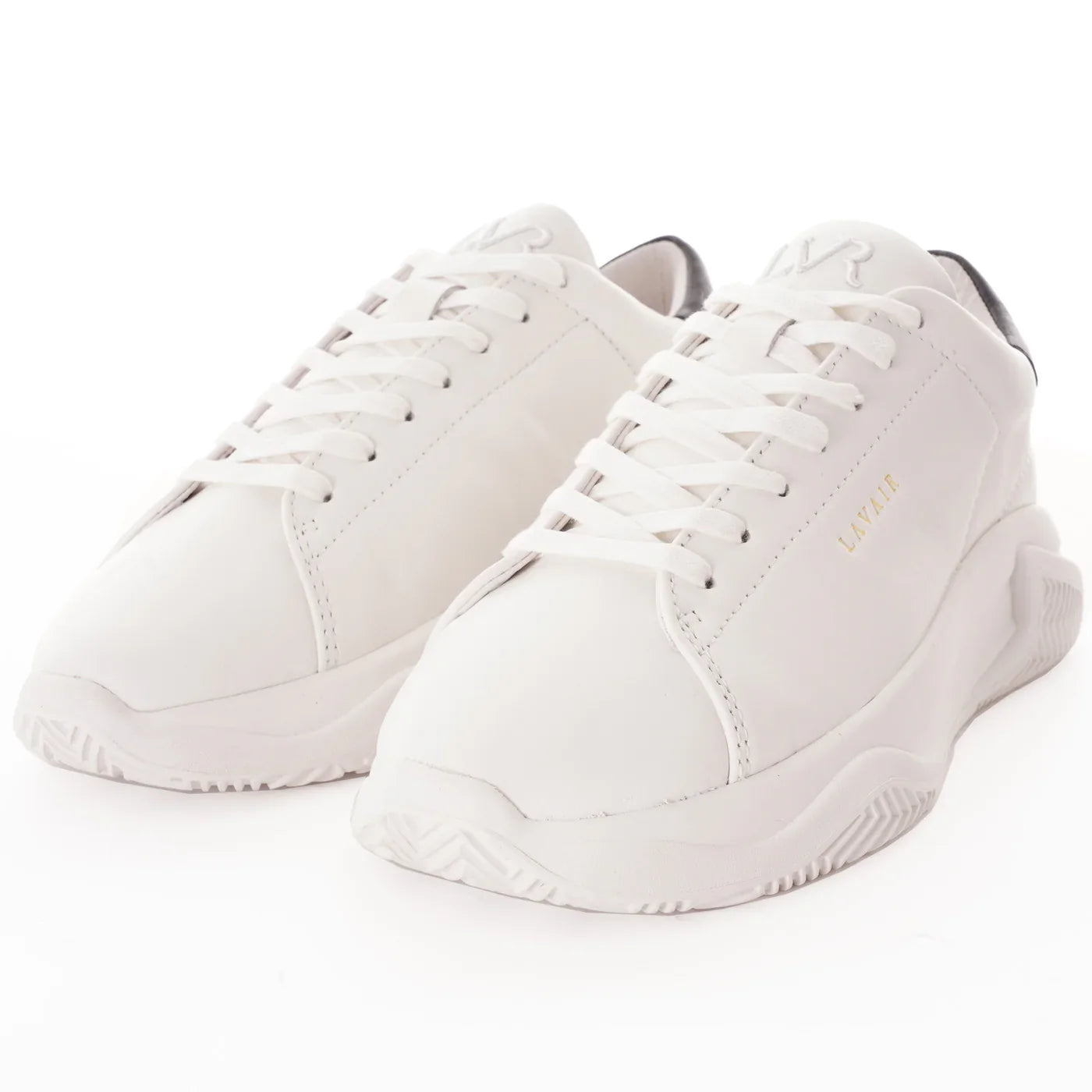UK 5 Lavair Linear 2.0 White Black Chunky Leather Women Trainers – EU 38