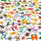 Laxdacee 100 Pcs Realistic Mini Bugs – Kids Insect Figures, Party Favors