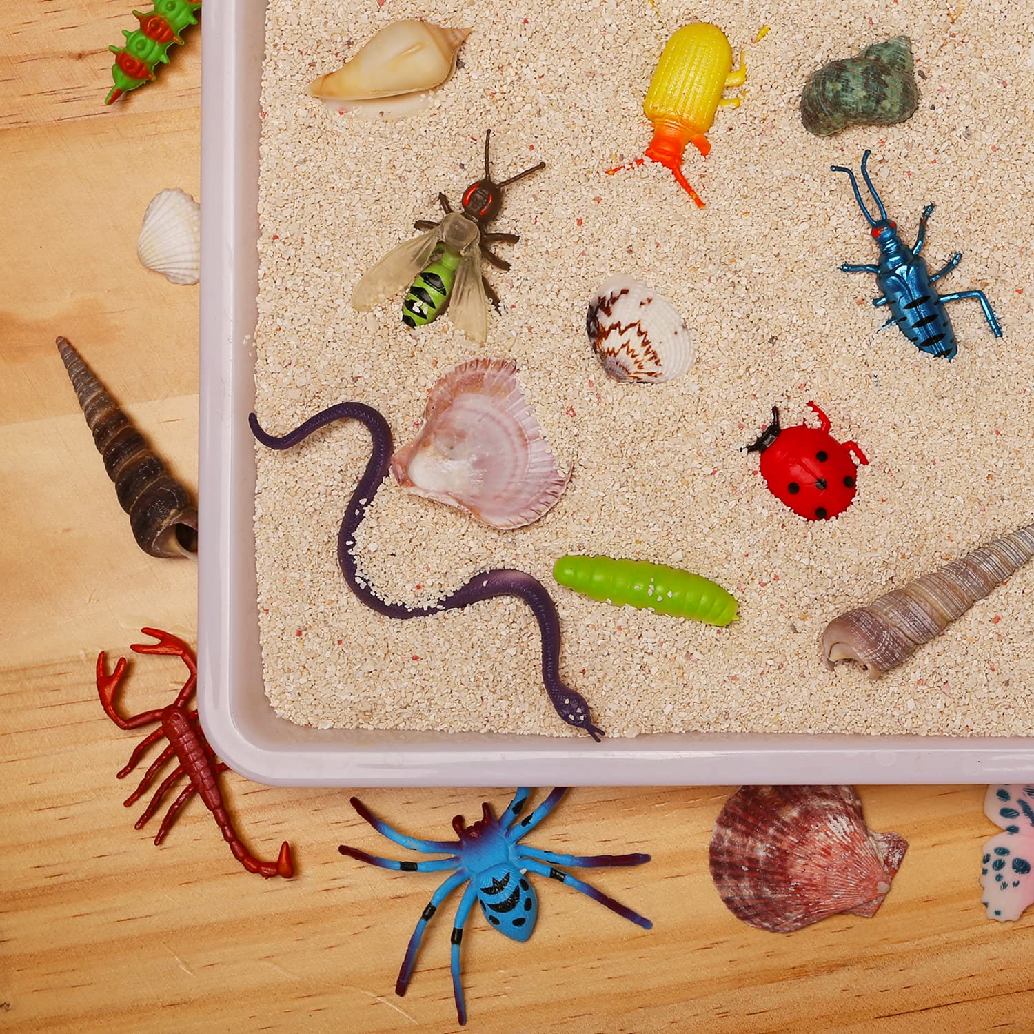 Laxdacee 100 Pcs Realistic Mini Bugs – Kids Insect Figures, Party Favors