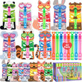 LEASEN 32-Pack Mini Bubble Wands & Valentine Animal Cards – Classroom Party Favors