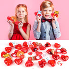 LEASEN 28-Pack Valentine Mochi Squishies with Cards – Kids Classroom Party Favors