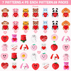 LEASEN 28-Pack Valentine Mochi Squishies with Cards – Kids Classroom Party Favors
