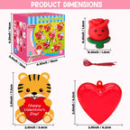 LEASEN 28-Pack Valentine Mochi Squishies with Cards – Kids Classroom Party Favors