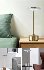 LED Table Lamp Touch Sensor Night Light – USB Rechargeable Portable Wireless Lamp for Bedroom, Restaurant, Hotel, or Bar