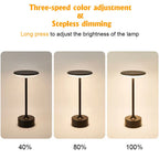 LED Table Lamp Touch Sensor Night Light – USB Rechargeable Portable Wireless Lamp for Bedroom, Restaurant, Hotel, or Bar