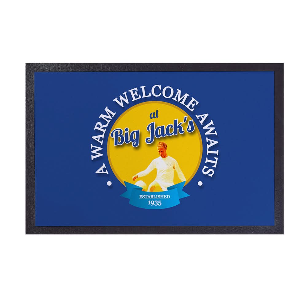 Leeds Big Jack - Football Legends - Door Mat -60cm X 40cm