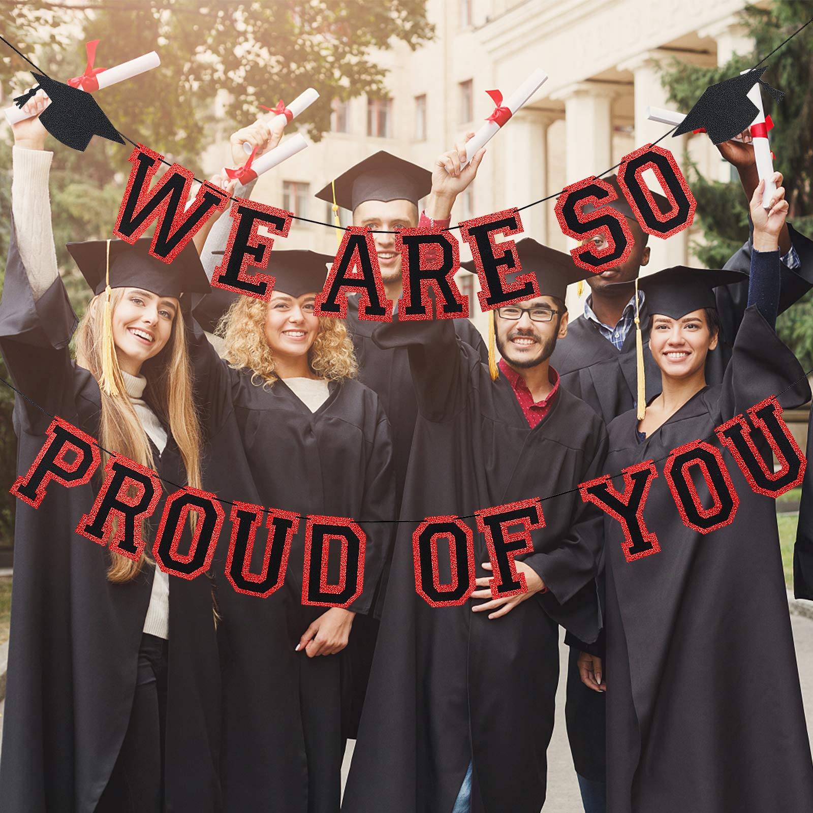 LeeSky 2025 Graduation Banner – Red & Black, We Are So Proud of You