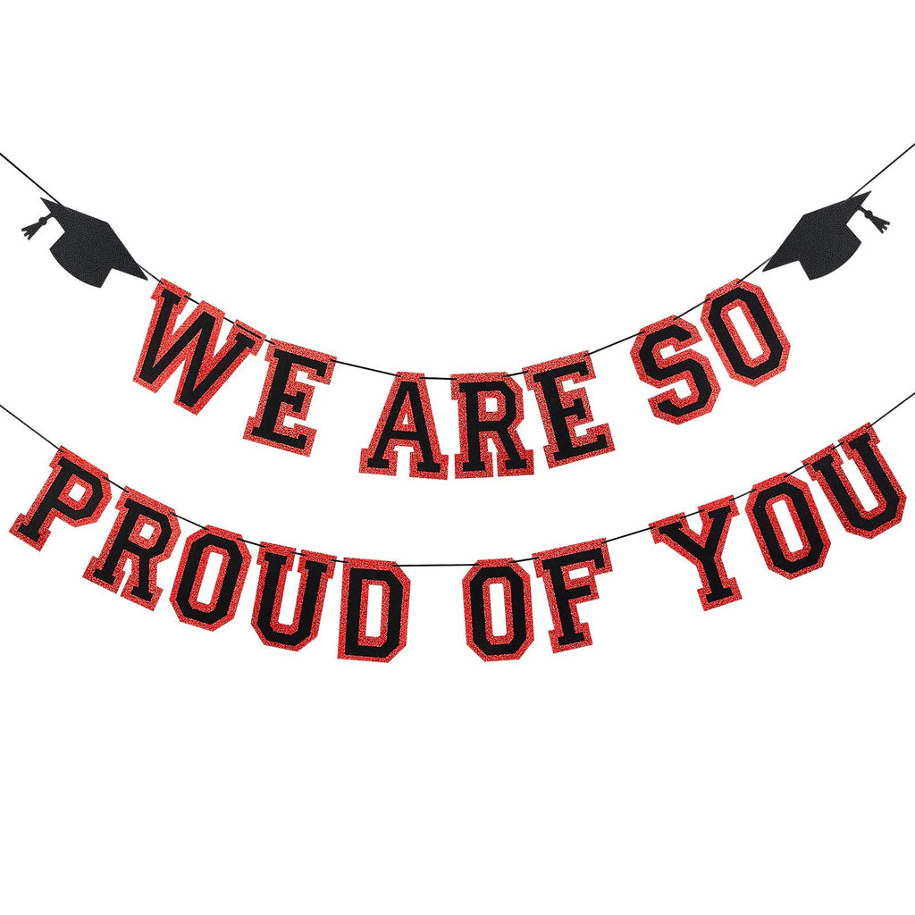 LeeSky 2025 Graduation Banner – Red & Black, We Are So Proud of You
