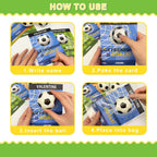 Leetous 24-Pack Soccer Valentine Cards & Mini Foam Balls – Kids Classroom Gifts & Party Favors