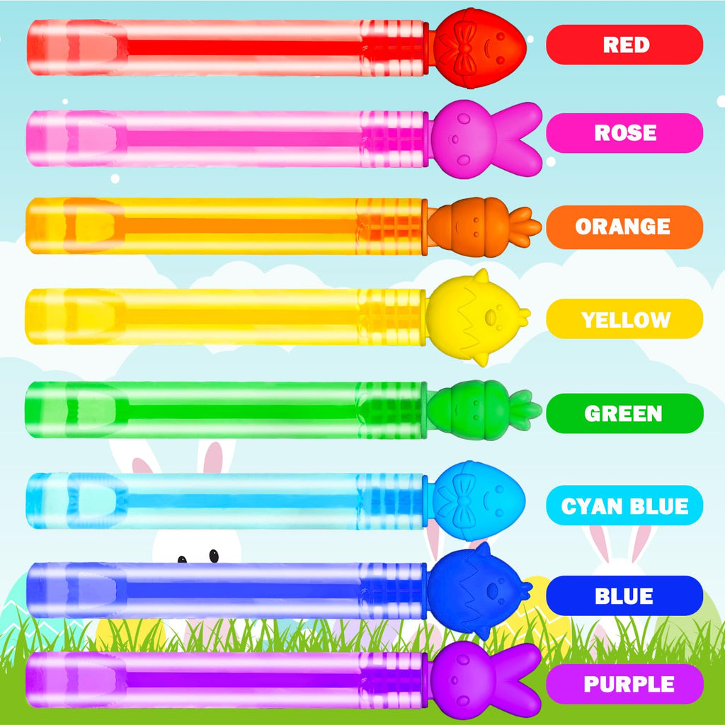 Leetous 36-Pack Easter Bubble Wands — Non-Candy Kids Party Favors