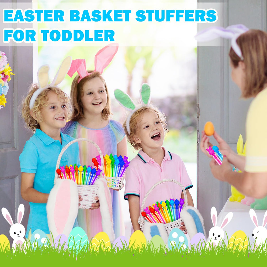 Leetous 36-Pack Easter Bubble Wands — Non-Candy Kids Party Favors