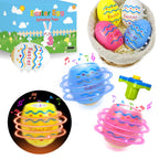 Leetous Light-Up Easter Spinning Tops — 8 Pack Party Favors & Basket Stuffers