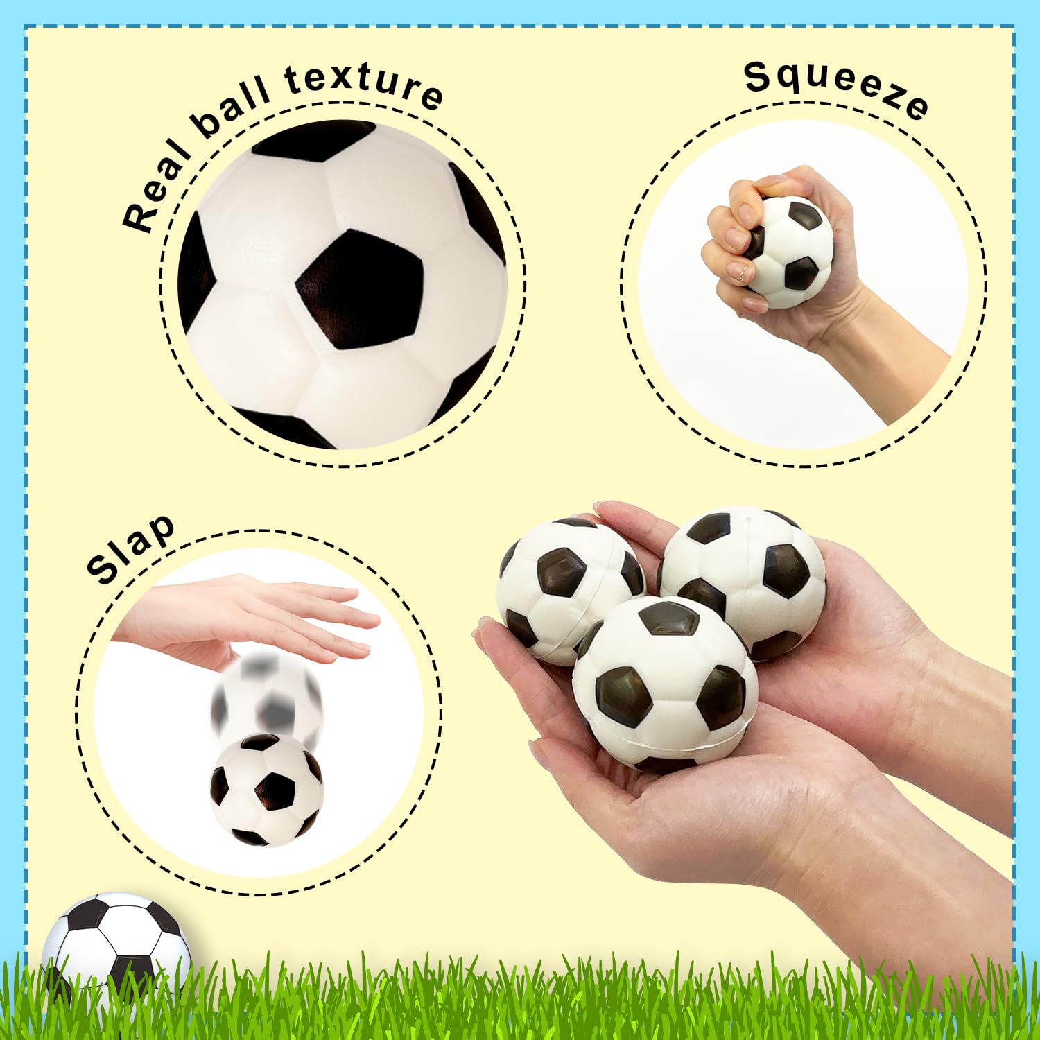 Leetous 24-Pack Soccer Valentine Cards & Mini Foam Balls – Kids Classroom Gifts & Party Favors