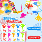 Leetous 200-Pack Sticky Hands & Feet Party Favors – Non-Candy Kids Prizes