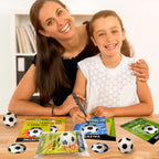 Leetous 24-Pack Soccer Valentine Cards & Mini Foam Balls – Kids Classroom Gifts & Party Favors
