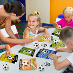 Leetous 24-Pack Soccer Valentine Cards & Mini Foam Balls – Kids Classroom Gifts & Party Favors